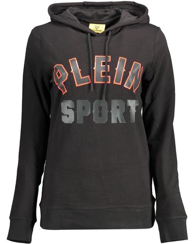Philipp Plein Sleek Hooded Sweatshirt With Bold Accents - Black