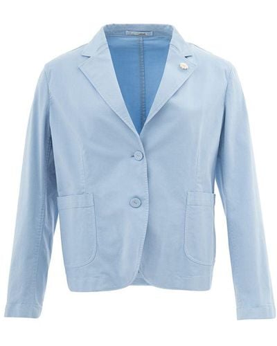 Lardini Cotton Jackets & Coat - Blue
