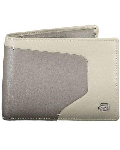 Piquadro Gray Leather Wallet