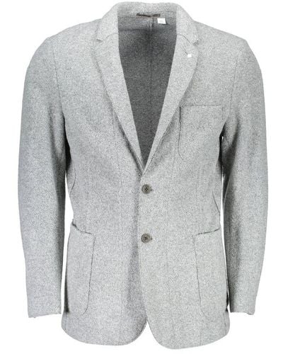 GANT Ele Long-Sleeved Wool Blend Jacket - Grey