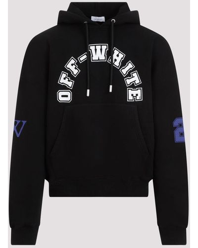 Off-White c/o Virgil Abloh Black Cotton Football Over Hoodie