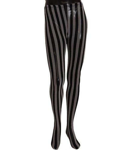 Dolce & Gabbana And Striped Luxury Tights - Black