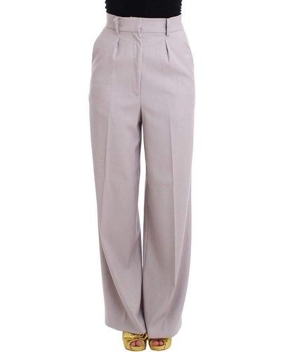 Cavalli High Waist Trousers - Grey