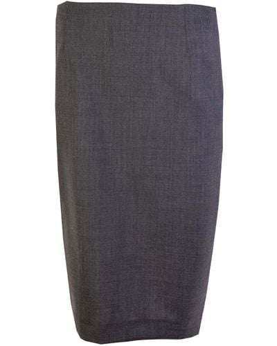 Lardini Wool Pencil Skirt - Grey