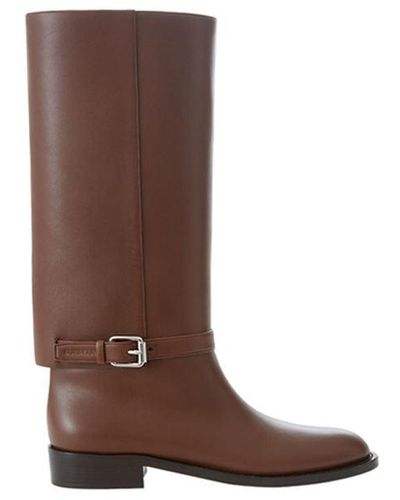 Burberry Leather Boot - Brown