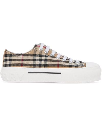 Burberry Vintage Check Cotton Trainers - White