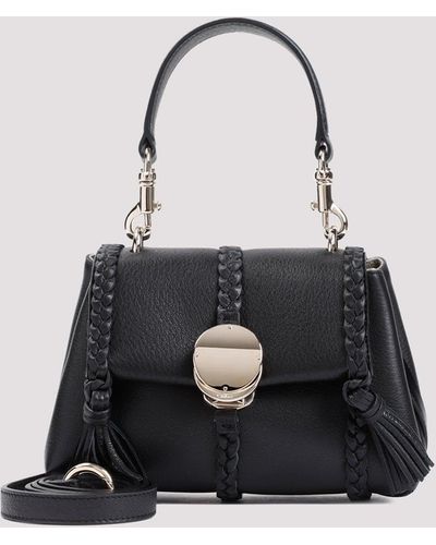 Chloé Black Bull Leather Penelope Mini Bag