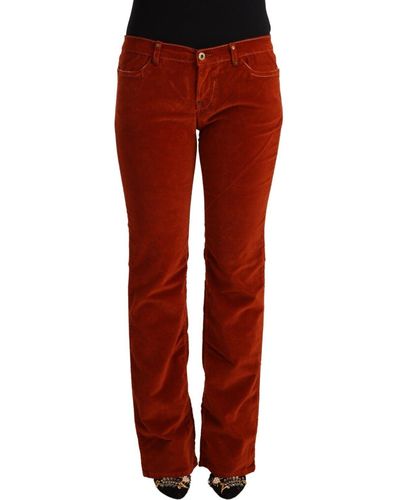 Gianfranco Ferré Gf Ferre Cotton Low Waist Straight Casual Jeans - Red