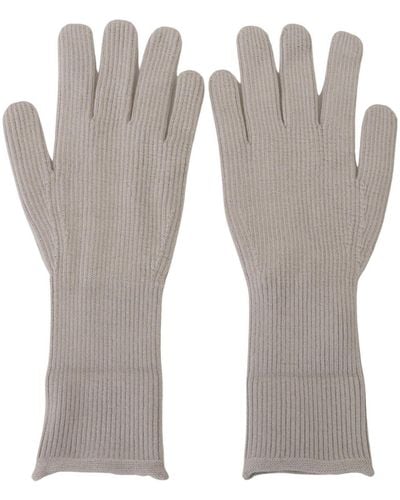Dolce & Gabbana Light Grey Cashmere Hands Mitten Mens Gloves