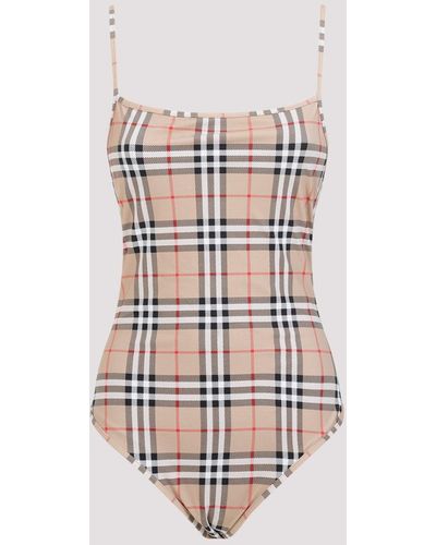 Burberry Archive Beige Swimsuit - White