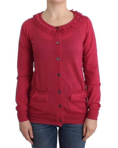 John Galliano Wool Cardigan - Red