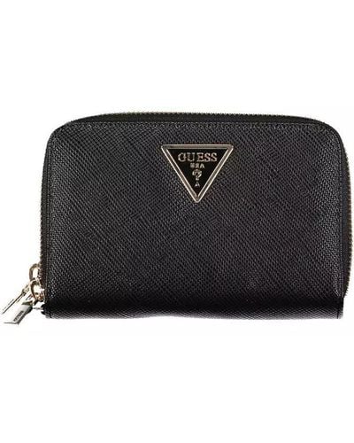 Guess Elegant Black Wallet With Contrasting Accents