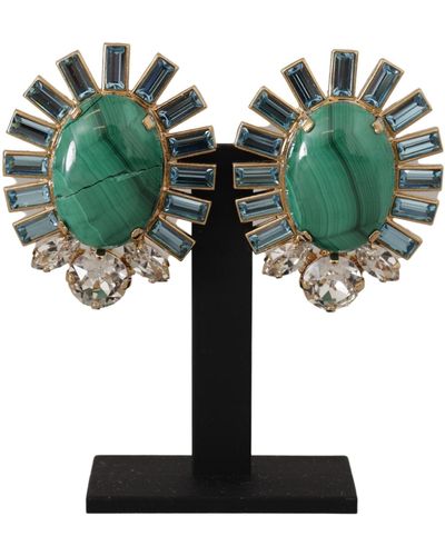 Dolce & Gabbana Sicilian Statement Clip-On Earrings - Green