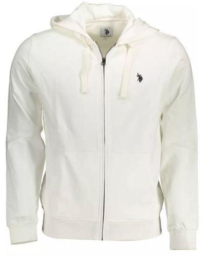 U.S. POLO ASSN. U. S. Polo Assn. Classic Hooded Zip Sweatshirt - White