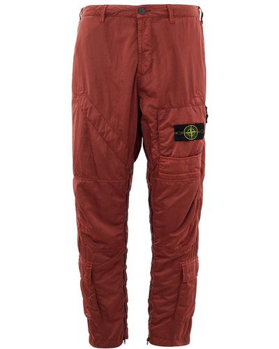 Stone Island Cargo 'helicopter' Pants - Red
