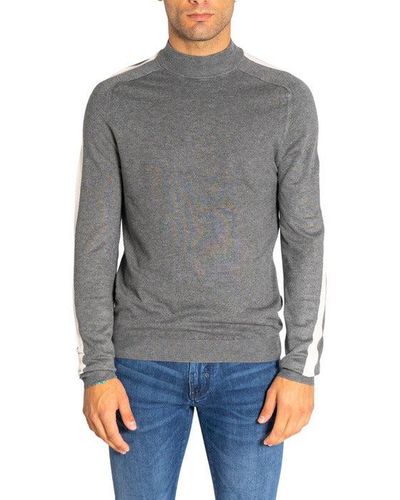 Antony Morato Turtleneck Long Sleeve Slip On Knitwear - Grey