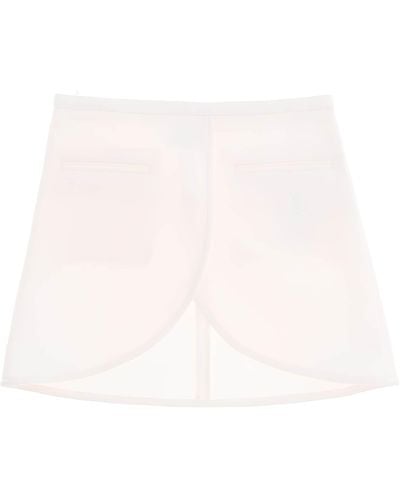 Courreges Courreges Ellipse Twill Mini Skirt In - Pink