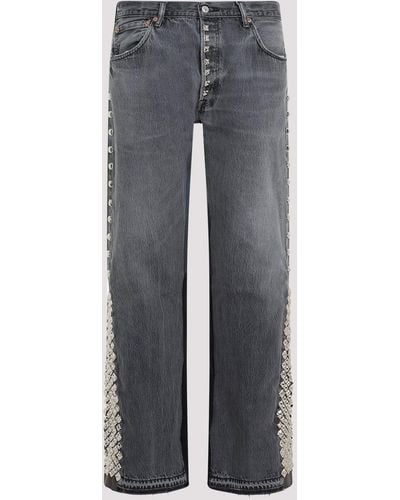 GALLERY DEPT. Black Studded La Flare Cotton Jeans - Grey