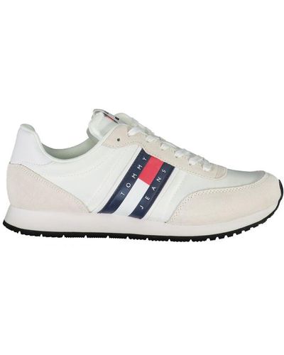 Tommy Hilfiger Sleek Trainers With Contrasting Details - White
