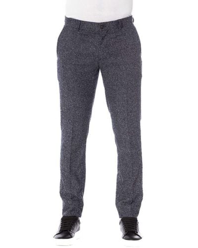 Trussardi Black Cotton Jeans & Pant - Blue