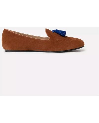Charles Philip Leather Flat Shoe - Brown