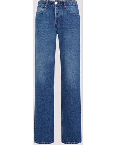 Ami Paris Used Blue Classic Fit Cotton Jeans