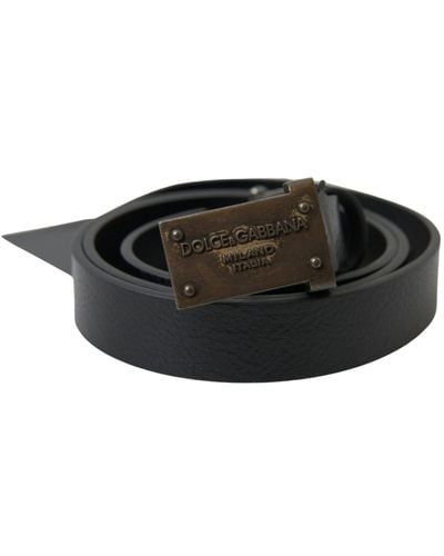 Dolce & Gabbana Elegant Leather Belt - Black