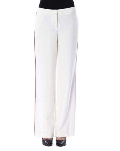 Byblos Lateral Stripes Jeans & Pant - White