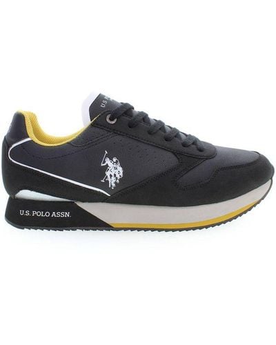 U.S. POLO ASSN. Sleek Lace-Up Sports Sneakers - Black