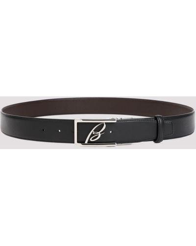 Brioni Black Leather Belt