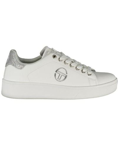 Sergio Tacchini Chic Lace-Up Trainers With Contrast Details - Grey