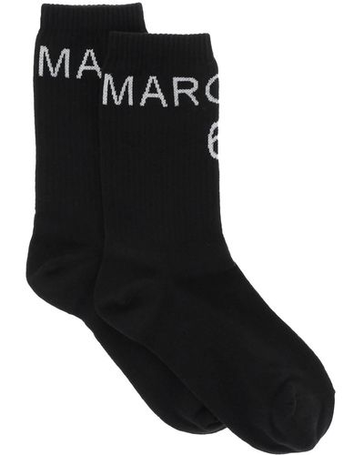 MM6 by Maison Martin Margiela Logo Sport Socks - Black