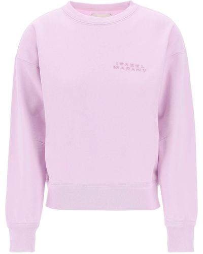Isabel Marant Shad Sweatshirt With Logo Embroidery - Pink