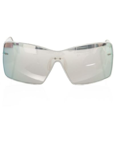 Frankie Morello Silver Metallic Fiber Sunglasses
