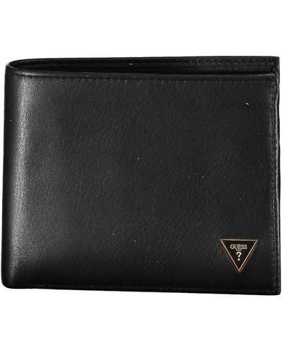 Guess Sleek Leather Bifold Wallet With Coin Purse - Black