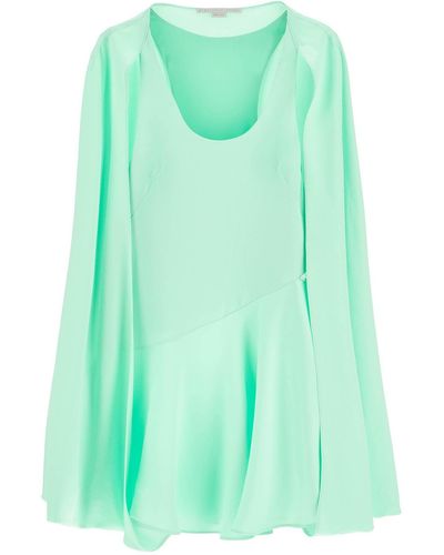 Stella McCartney Mini Cape Dress - Green