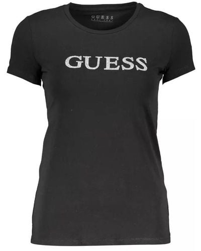 Guess Black Cotton Tops & T