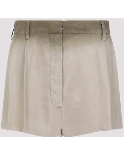 Prada Beige Silk Shorts - Natural