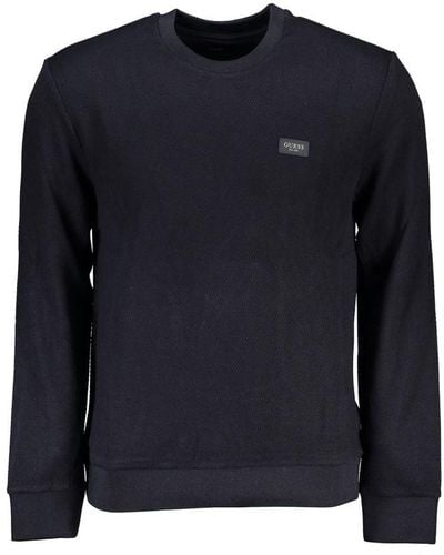Guess Slim Fit Crew Neck Technical Sweater - Blue
