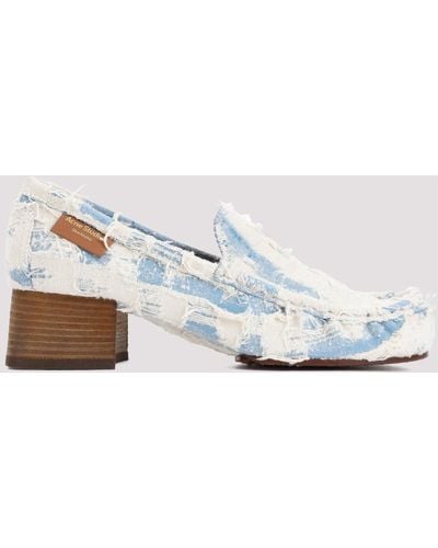 Acne Studios Blue Cotton Shoes - White