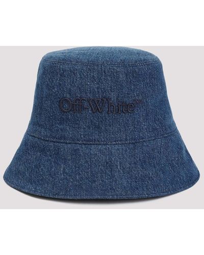 Off-White c/o Virgil Abloh Medium Blue Cotton Denim Bookish Bucket Hat
