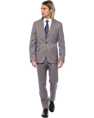 Billionaire Italian Couture Elegant Italian Wool Suit - Grey