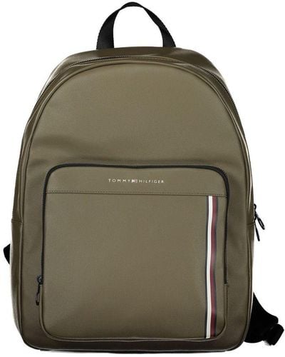 Tommy Hilfiger Elegant Laptop Backpack With Logo Detail - Green