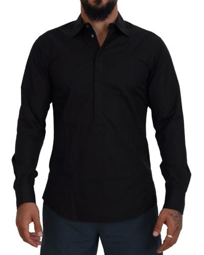 Dolce & Gabbana Elegant Slim Fit Formal Dress Shirt - Black