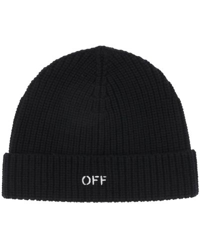Off-White c/o Virgil Abloh Wool Beanie Hat - Black