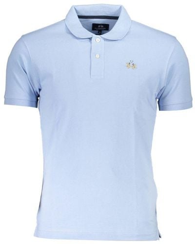 La Martina Light Cotton Polo Shirt - Blue