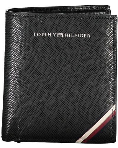 Tommy Hilfiger Sleek Leather Wallet With Contrasting Details - Black