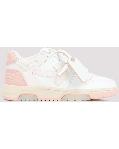 Off-White c/o Virgil Abloh White And Pink Out Of Office Trainers