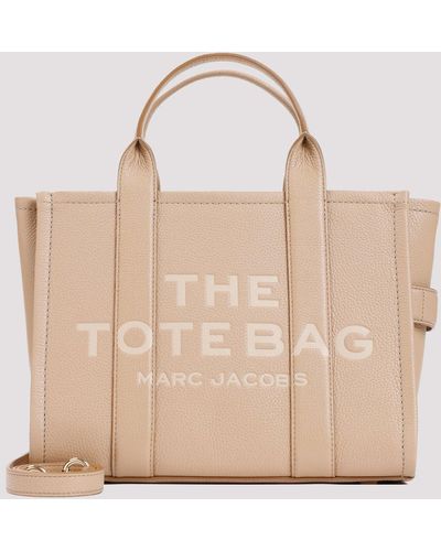 Marc Jacobs The Leather Medium Tote Forest Bag - Natural