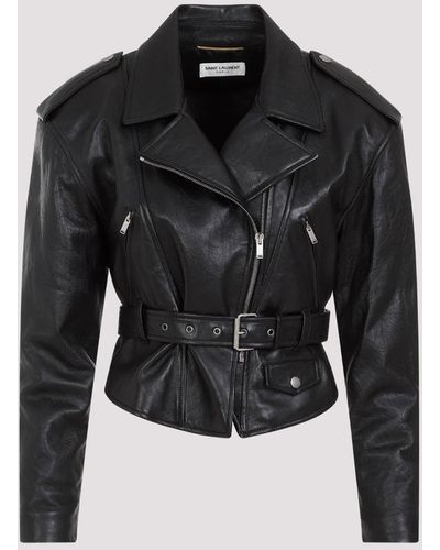 Saint Laurent Black Lamb Leather Jacket